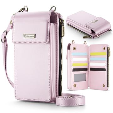 Caseme ME50 Universal Crossbody-taske m. RFID-beskyttelse - 4"-7.3" - Pink