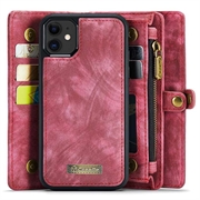 Caseme 2-i-1 Multifunktionel iPhone 11 Pung - Rød