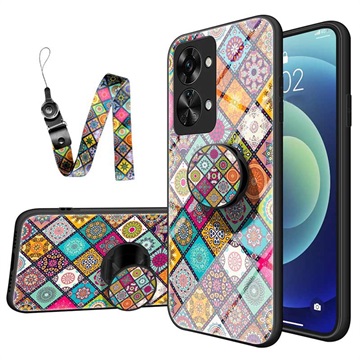 Checkered Pattern OnePlus Nord 2T Hybrid Cover - Farverig Mandala
