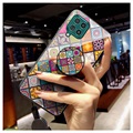 Checkered Pattern Samsung Galaxy A12 Hybrid Cover - Farverig Mandala