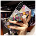 Checkered Pattern Samsung Galaxy S21+ 5G Hybrid Cover - Farverig Mandala
