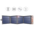 Choetech Foldbart Solcellepanel - USB, 14W - Sort