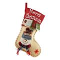 Julesok med 3D-figur – 46 x 30cm – Snemand