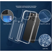 iPhone 15 Pro Max Gennemsigtigt Cover med Kortholder