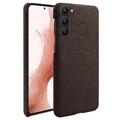 Samsung Galaxy S23 5G Stofbelagt Plastikcover - Brun