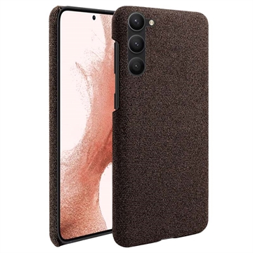 Samsung Galaxy S23 5G Stofbelagt Plastikcover - Brun