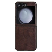 Samsung Galaxy Z Flip6/Z Flip7 FE Belagt Plastikcover - Brun