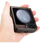 Samsung Galaxy Z Flip6/Z Flip7 FE Belagt Plastikcover - Brun