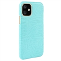 iPhone 11 Belagt Plastikcover - Krokodille - Cyan