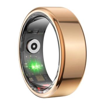 Colmi R02 vandtæt Smart Ring - dansk, svensk, engelsk sprog - størrelse: 12/21.3mm - guld