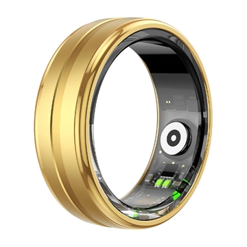 Colmi R06 Smart Ring med Bluetooth 5.0 - Dansk, svensk, engelsk sprog - 18.1mm - Guld