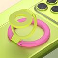Magnetisk telefonringholder i farveblokdesign - MagSafe-kompatibel - Hot Pink