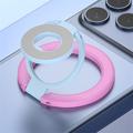 Magnetisk telefonringholder i farveblokdesign - MagSafe-kompatibel - lyserød