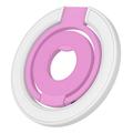 Magnetisk telefonringholder i farveblokdesign - MagSafe-kompatibel - hvid