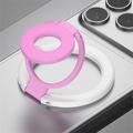 Magnetisk telefonringholder i farveblokdesign - MagSafe-kompatibel - hvid