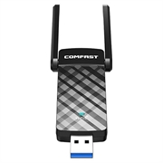 Comfast CF-952AX V2 Dual-Band WiFi 6 USB-adapter - 1800Mbps - Sort