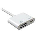 Kompatibel Lightning til USB 3.0 kameramellemstik - Hvid