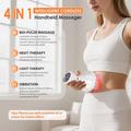 Trådløs 4-i-1 Bio-Pulse-massager med varme- og lysbehandling - hvid