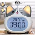 Corgi-hund LED-vækkeur med natlampe