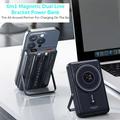 Coteci iH-074 10000mAh magnetisk powerbank med USB-C- og Lightning-kabler - 22.5W - mørkeblå