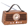 Creative Retro FM Radio Bluetooth-højtaler - Brun