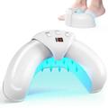 Halvmåneformet foldbar mini UV-neglelampe med LCD-display - hvid