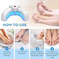 Halvmåneformet foldbar mini UV-neglelampe med LCD-display - hvid