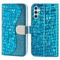 Croco Bling Series Samsung Galaxy A34 5G Coverpung - Blå
