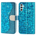 Croco Bling Series Samsung Galaxy A34 5G Coverpung - Blå