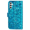 Croco Bling Series Samsung Galaxy A34 5G Coverpung - Blå