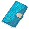 Croco Bling Series Samsung Galaxy A34 5G Coverpung - Blå