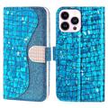 Croco Bling Series iPhone 14 Pro Coverpung - Blå