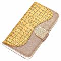 Croco Bling Series iPhone 14 Pro Coverpung - Guld
