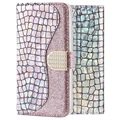 Croco Bling iPhone XR Etui med Pung