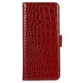 Crocodile Series Nokia G400 Læderpung med RFID - Rød
