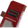 Crocodile Series Nokia G400 Læderpung med RFID - Rød