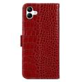Crocodile Series Samsung Galaxy A04 Læderpung med RFID - Rød