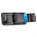 Crocodile Series Samsung Galaxy Z Flip4 Cover med Rem - Sort