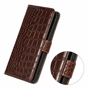 Xiaomi 17T Pro Crocodile Series Læderpung med RFID - Brun