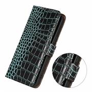 Xiaomi 17T Pro Crocodile Series Læderpung med RFID - Grøn