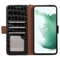 Crocodile Series Huawei Mate 50 Pro Læderpung med RFID - Sort