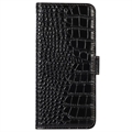 Motorola Moto G (2023) Crocodile Series Læderpung med RFID - Sort