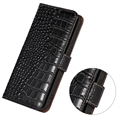Motorola Moto G (2023) Crocodile Series Læderpung med RFID - Sort