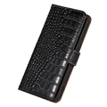 Crocodile Series Honor X8 Læderpung med RFID - Sort