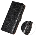 Crocodile Series Motorola Edge 30 Neo Læderpung med RFID - Sort