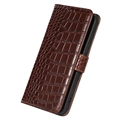 Crocodile Series OnePlus 11 Læderpung med RFID - Brun