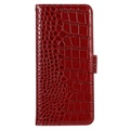 Crocodile Series Samsung Galaxy A53 5G Læderpung med RFID - Rød