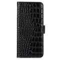 Crocodile Series Samsung Galaxy Xcover6 Pro Læderpung med RFID - Sort