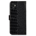 Crocodile Series Samsung Galaxy Xcover6 Pro Læderpung med RFID - Sort