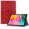 Samsung Galaxy Tab S5e Folio Cover - Krokodille - Rød